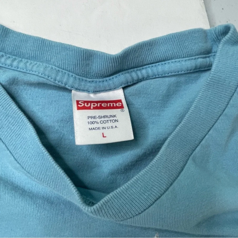 Supreme Garden Shears Blue Graphic Tee Shirt Mens Large Size - Picture 4 of 5